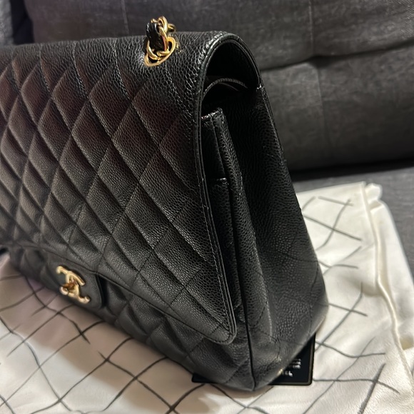 CHANEL MAXI DOUBLE FLAP CAVIAR WITH GOLD HARDWARE ✅SOLD✅ - Picture 2 of 16